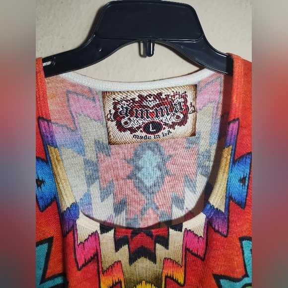 Amma Tunic Top Knit Boho Aztec Southwestern Comfy - Picture 3 of 16